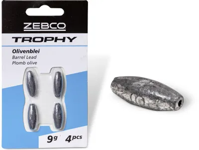 Produktbild von Zebco Trophy Olivenblei Laufblei Angelblei 12g 3 Stück