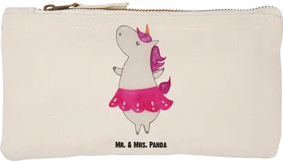 Produktbild von Mr. & Mrs. Panda Mäppchen Einhorn Ballerina Größe S Klein - Weiß - Geschenk, Lebensfreude, Etui, Wohnung, Kulturtasche, Kulturbeutel, Unicorn, Federtasche, Pouch, Party