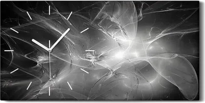 Produktbild von Wanduhr Bürouhr Leinwand Bild Geräuschlos Kunstdruck 60x30 Abstrakte Kunst - weiße Hände