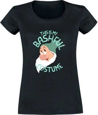 Produktbild von Schneewittchen T-Shirt Damen Bashful Costume schwarz L
