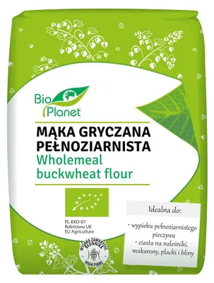 MĄKA GRYCZANA PEŁNOZIARNISTA BIO 1 kg - BIO PLANET