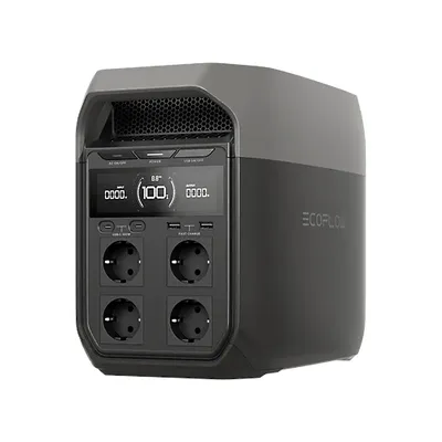 Produktbild von EcoFlow Delta 3 Tragbare Powerstation Erweiterbar von 1 bis 5 kWh 1800 W AC-Leistung, 2400 W (3 600 W Spitze) Perfekt für Zuhause, Outdoor & unterwegs