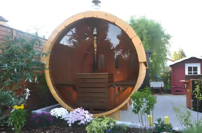 Immagine prodotto di Sauna Barile di sauna Sauna da giardino Sauna all'aperto Sauna in legno 6-8 persone 4,0 m