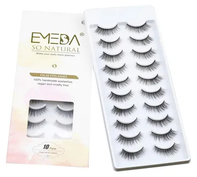 Produktbild von Falsche Wimpern Set 10 Paar Kurze Weiche Natürlicher Look