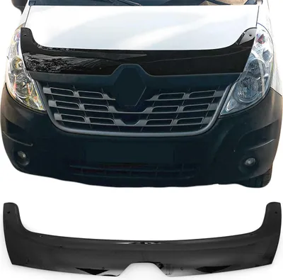Image de Deflecteurs d'air capot de voiture pour Renault Master 2014-2020 Acrylique Noir