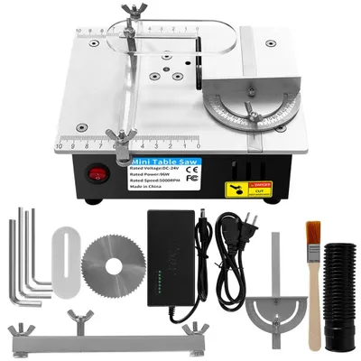 Zdjęcie produktu dla Miniatkowa piła stołowa elektryczna - 5000 obr./min - ostrze o średnicy 63 mm - głębokość cięcia 14 mm - zasilanie sieciowe - kolor: szary