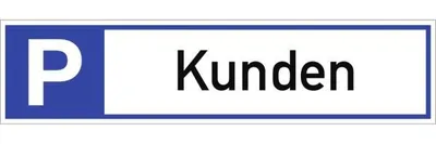 Produktbild von Dreifke® Schild Parkplatzreservierer Kunden, Alu, 460x110 mm