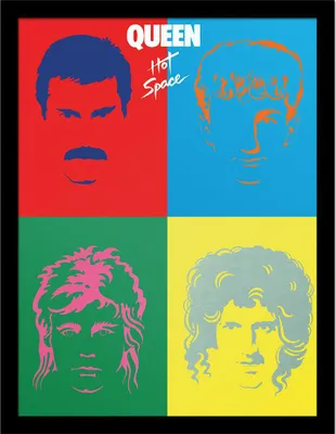 Immagine prodotto di Queen - Poster con cornice "Hot Space" PM12069 (taglia unica) (a colori)