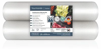 Sous-Vide-Vakuumrollen, 2 x 30 x 600 cm, kochfest, BPA-frei