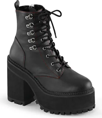 Produktbild von ASSAULT-100 Damen Booties von DemoniaCult, Schwarz EU 41, US 11