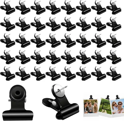 Produktbild von Pinnwandklammern 50 Stück, Metall, 2 cm, schwarz, für Pinnwände