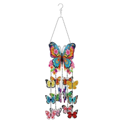 Produktbild von Diamond Painting Windspiel 3D – Schmetterling │ ca. 78 cm | DIY Bastelset | Kreativgeschenk für Erwachsene