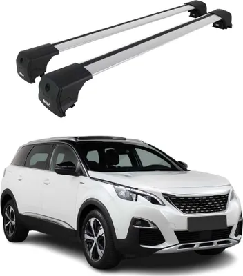 Image de Barres De Toit Transversales pour Peugeot 5008 2017-2023 Aluminium 2Pcs Gris ABE