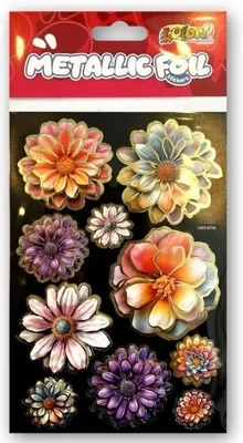 Image de Autocollants métallisés Double Flowers PENMATE