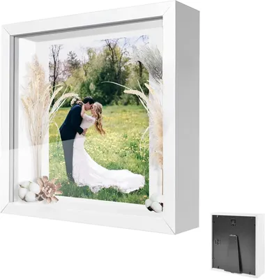 Obrázek produktu pro Rámečky na fotografie ve 3D, hloubka 3 cm, rozměry 25 x 25 cm, s průhlednou akrylovou deskou, určené pro fotografie
