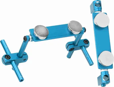 Obrázek produktu pro Hliníková magnetická sada neviditelného držáku karoserie pro závodní RC auta HSP 1/10 (modrá)