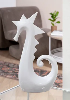 Produktbild von Casablanca Figur - Zierstück in weiß und glänzend- Kunstfigur H. 38cm - Dekofigur aus Keramik - Deko für das Wohnzimmer oder Badezimmer