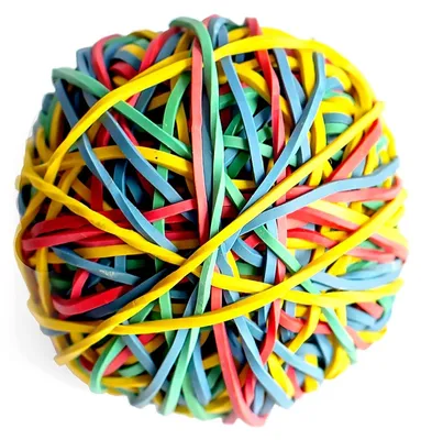 Produktbild von Gummibänder | 0,25 kg Packung, ca. 190 Stück | Durchmesser: 120 mm