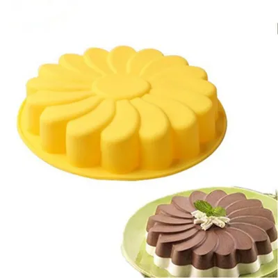 Produktbild von Silikon-Kuchenform Blumenform 3D groß antihaftbeschichtet 21 x 3,1 cm
