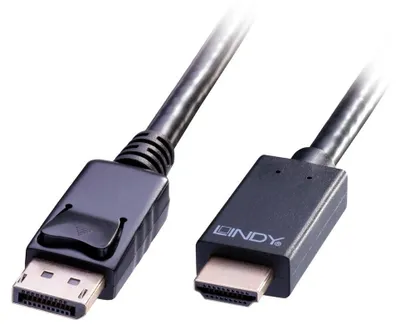 Produktbild von Lindy 36920, 0,5 m, DisplayPort, HDMI Typ A (Standard), Männlich, Männlich, 3840 x 2160 Pixel