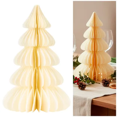 Productafbeelding van Kerstbal | Papier | 18 Cm | 3D | Ecru