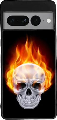 Produktbild von TPU Silikon Hülle für Google Pixel 7 PRO Handy Cover Case Schutzhülle Handyhülle Bumper MOTIV 3 Totenkopf