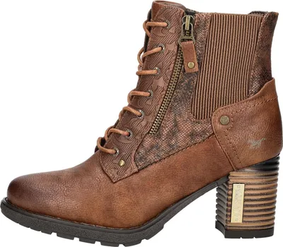 Image de Mustang Veterschoenen Hak Veterschoenen Hak - Cognac - Maat 42