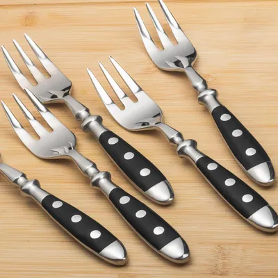 Produktbild von Kuchengabeln, 12er-Set – schwarz – Edelstahl