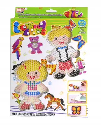 Produktbild von Bügelperlen + 2 Kinderpinzetten-Vorlagen [BT-0055C]
