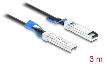 Produktbild von DeLOCK Twinax Kabel SFP28 Stecker zu SFP28 Stecker 25 Gbps 3 m, 3 m, Twinax, SFP28, SFP28
