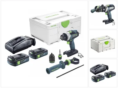 Immagine prodotto di Trapano avvitatore a batteria Festool TDC 18/4 I-Basic 18 V 75 Nm brushless + 2x batteria ricaricabile 3,0 Ah + caricabatterie + systainer