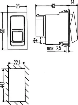 Zdjęcie produktu dla Przełącznik HELLA 6RH 007 832-411