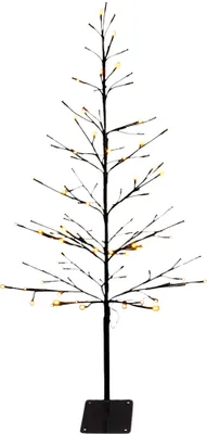 A decorative LED tree with warm white lights on a white background.