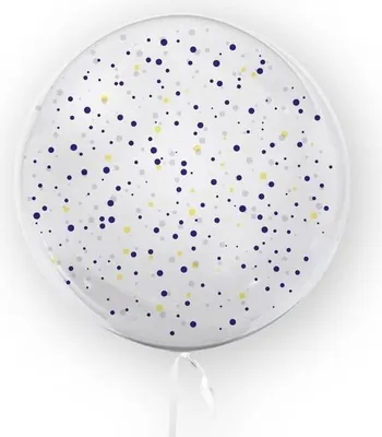 Produktbild von Ballon 45cm Dots blau und gelb TUBAN