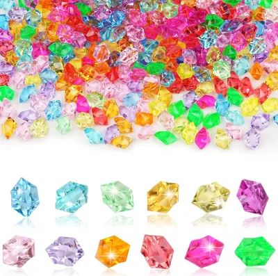 Produktbild von Bunte Edelsteine - Unterwasser Spielzeug für Kinder - Acryl Edelsteine - Edelstein Set für Kinder - Tauchspielzeug - Zufällige Farben und Formen