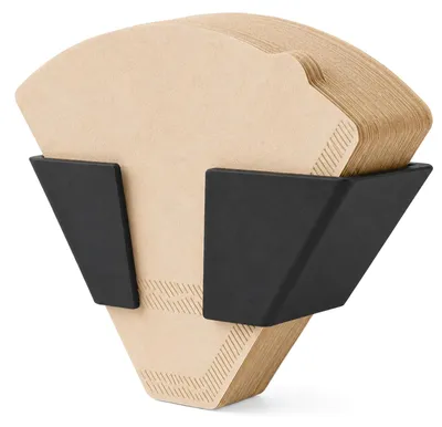 Kaffeefilterhalter Größe 4, schwarz, selbstklebend, Wandmontage