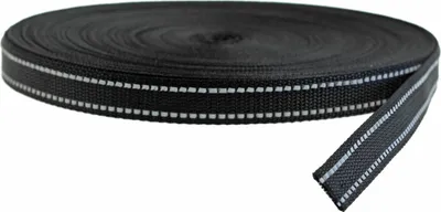 Produktbild von 25 Meter Gurtband reflektierend, Reflektorband, schwarz, verschiedene Größen, Größe:20mm