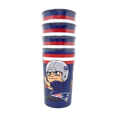 Produktbild von NFL New England Patriots Partybecher Trinkbecher Set 4-Stück Becher Cup 525ml