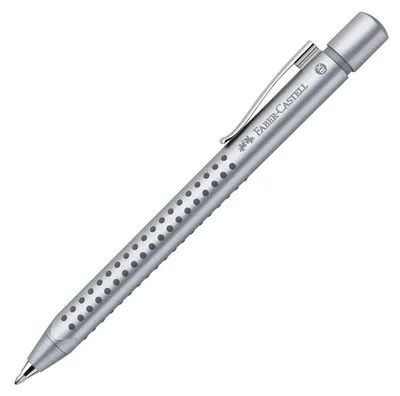 Produktbild von FABER-CASTELL 144111 - Kugelschreiber GRIP 2011, Mine M, Schaftfarbe silber, 1 Stück