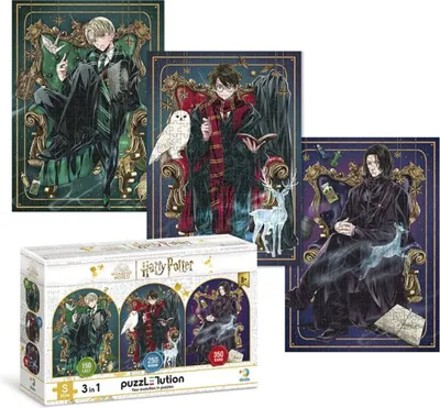 Image de Puzzle DODO Harry Potter : Drago, Harry et Rogue, 150, 250 et 350 pièces