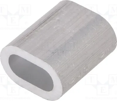 Imagen del producto de 10 abrazaderas para cuerdas, longitud: 28 mm, modelo ZLA.8. Accesorios para cuerdas, diámetro de cuerda: 8 mm, aluminio