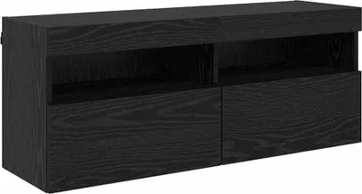 Immagine prodotto di vidaXL Mobile TV a parete, 100 x 30 x 40 cm, nero, aspetto legno di quercia