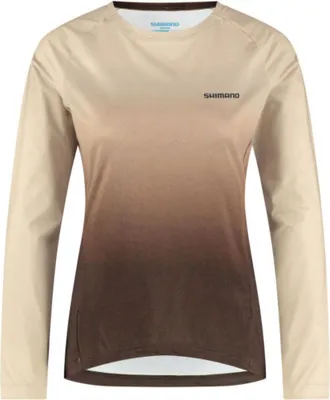 Produktbild von Shimano Woman's SAIKO Long Sleeve warm Printed,  Feather Beige
