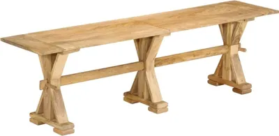Obrázok produktu pre Lavička 160x35x45 cm masívne mangovníkové drevo