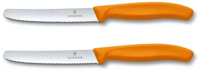 Obrázok produktu pre Nôž Victorinox na paradajky / klobásy Swiss Classic - oranžový - 11 cm - 2 kusy