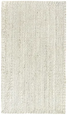 Immagine prodotto di Tappeto in juta, 110 x 60 cm, color avorio, tessuto a mano, 100% juta, ideale per il soggiorno