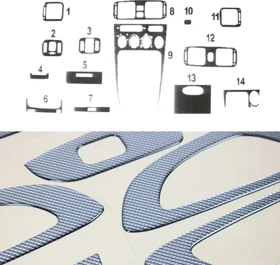 Immagine prodotto di Decorazione interna abitacolo per Toyota Corolla 1997-2002 Carbon Optic 14pcs