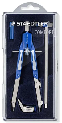 Produktbild von STAEDTLER Mars comfort 552 Schnellverstellzirkel, Verlängerungsstange, Universaladapter und Ersatzteildose