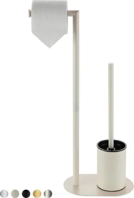 Produktbild von Famanu WC-Rollenhalter mit Bürstenhalter - Stehendes WC-Set