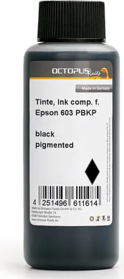 Produktbild von Tinte, Ink comp. f. Epson 603, Expression Home XP-2100, 3100, 4100, WorkForce WF-2800 schwarz 1 L